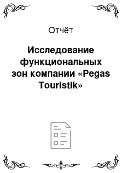 Отчёт: Исследование функциональных зон компании «Pegas Touristik»
