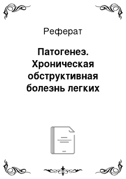 Реферат: Патогенез. Хроническая обструктивная болезнь легких