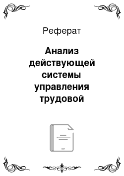 Реферат: Анализ действующей системы управления трудовой мотивацией персонала ООО «Бест-Екатеринбург»