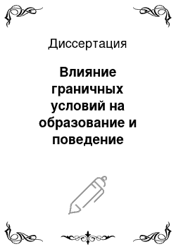 Диссертация: Влияние граничных условий на образование и поведение политипных структур в рамках аксиальной модели изинга