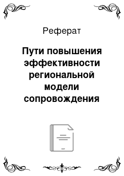 Реферат: Пути повышения эффективности региональной модели сопровождения практической подготовки специалистов УДО