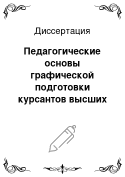 Диссертация: Педагогические основы графической подготовки курсантов высших военных технических вузов