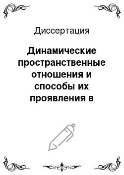 Диссертация: Динамические пространственные отношения и способы их проявления в русском языке