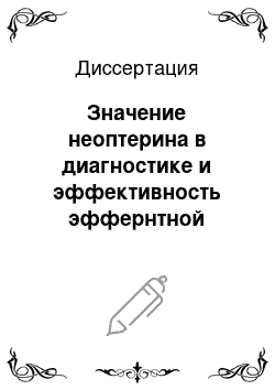 Диссертация: Значение неоптерина в диагностике и эффективность эффернтной терапии эндогенной увеитов