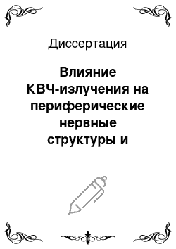 Диссертация: Влияние КВЧ-излучения на периферические нервные структуры и сублетальные состояния лабораторных животных