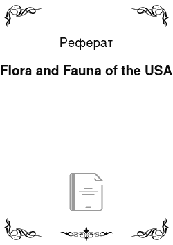 Реферат: Flora and Fauna of the USA