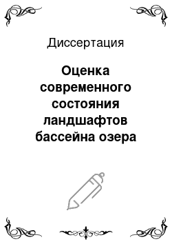 Диссертация: Оценка современного состояния ландшафтов бассейна озера Маныч-Гудило на основе данных дистанционного зондирования