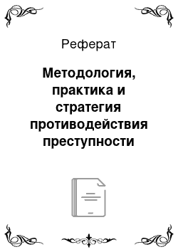 Реферат: Методология, практика и стратегия противодействия преступности мигрантов