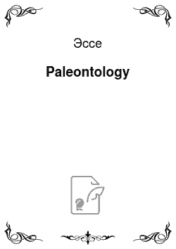 Эссе: Paleontology