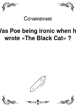 Сочинение: Was Poe being ironic when he wrote «The Black Cat» ?