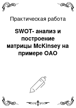 Практическая работа: SWOT-анализ и построение матрицы McKinsey на примере ОАО