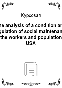 Курсовая: The analysis of a condition and regulation of social maintenance of the workers and population in USA