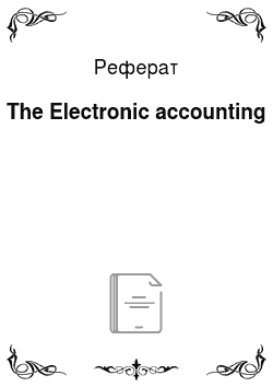 Реферат: The Electronic accounting