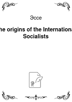 Эссе: The origins of the International Socialists