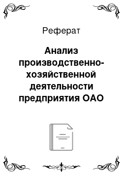 Реферат: Анализ производственно-хозяйственной деятельности предприятия ОАО «МПОВТ»