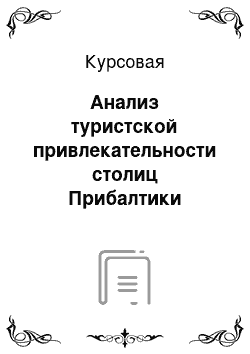 Курсовая: Анализ туристской привлекательности столиц Прибалтики