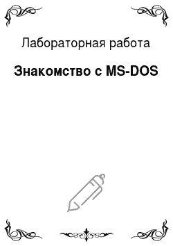 Лабораторная работа: Знакомство с MS-DOS