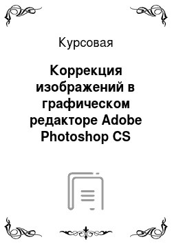 Курсовая: Коррекция изображений в графическом редакторе Adobe Photoshop CS