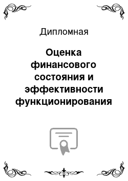 Дипломная: Оценка финансового состояния и эффективности функционирования предприятия ООО «Актор»